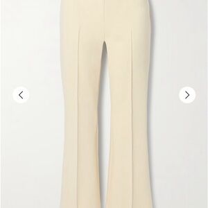 HIGHSPORT Kick cropped jacquard-knit stretch-cotton flared pants off-white large